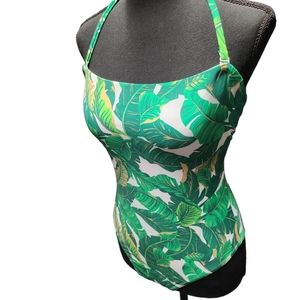 Love&Sports Tropical Green Floral One-piece swimwear;size M (8/10)